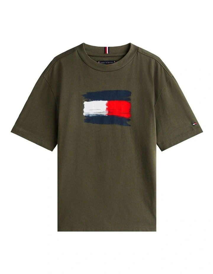 Flag Crew Neck T-shirt (8-16Years) in Green image 5