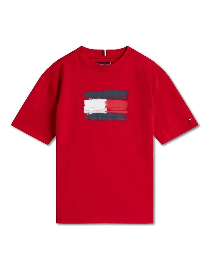Flag Crew Neck T-shirt (8-16 Years) in Red image 5