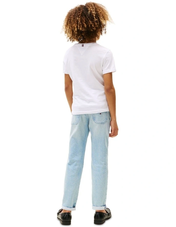 Boys 8-16 Boys Basic Crew Neck Knit Tee in White image 2