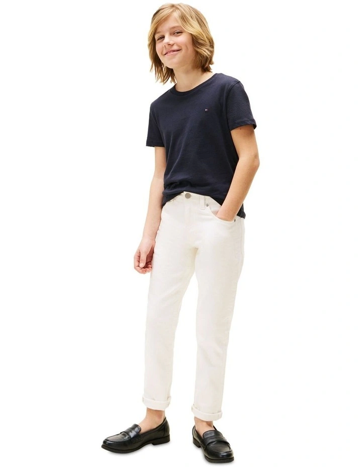 Boys 8-16 Boys Basic Crew Neck Knit Tee in Blue image 4