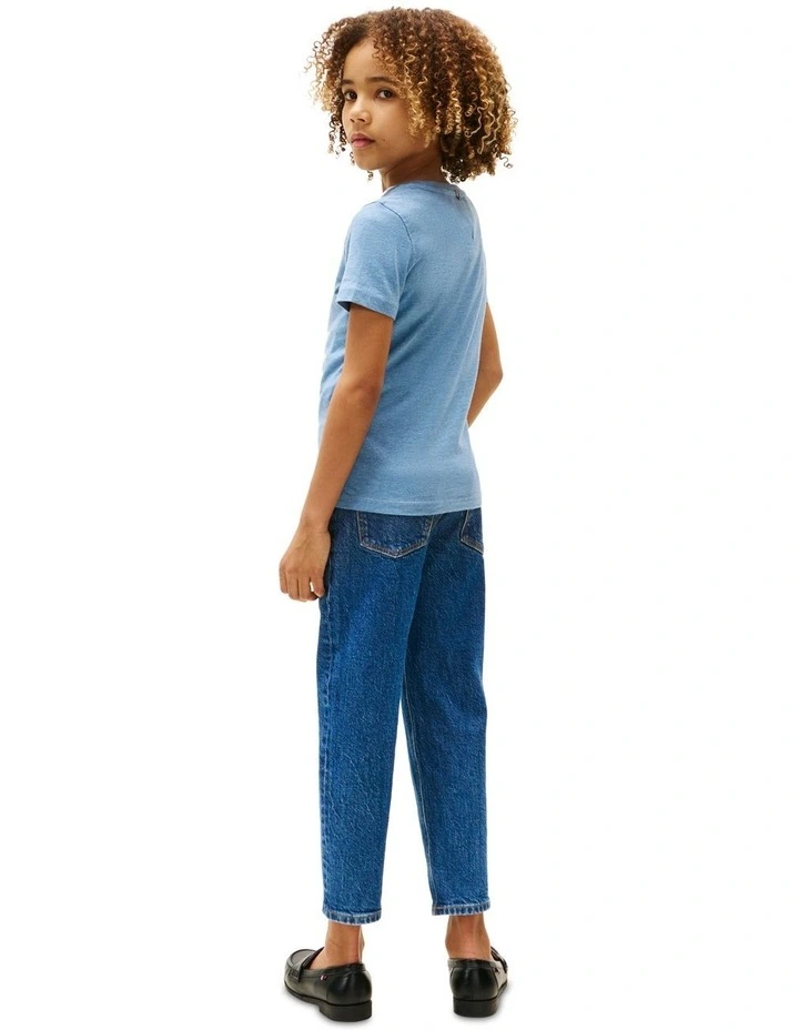 Boys 8-16 Boys Basic Crew Neck Knit Tee in Blue image 2