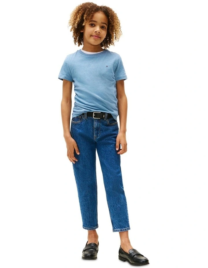 Boys 8-16 Boys Basic Crew Neck Knit Tee in Blue image 4