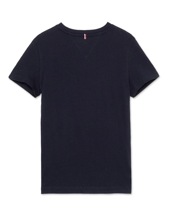 Basic Crew Neck Knit Tee (3-7 Years) in Blue image 5