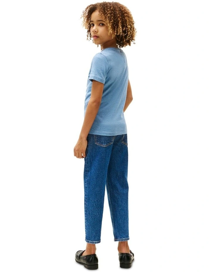 Boys 3-7 Boys Basic Crew Neck Knit Tee in Blue image 2