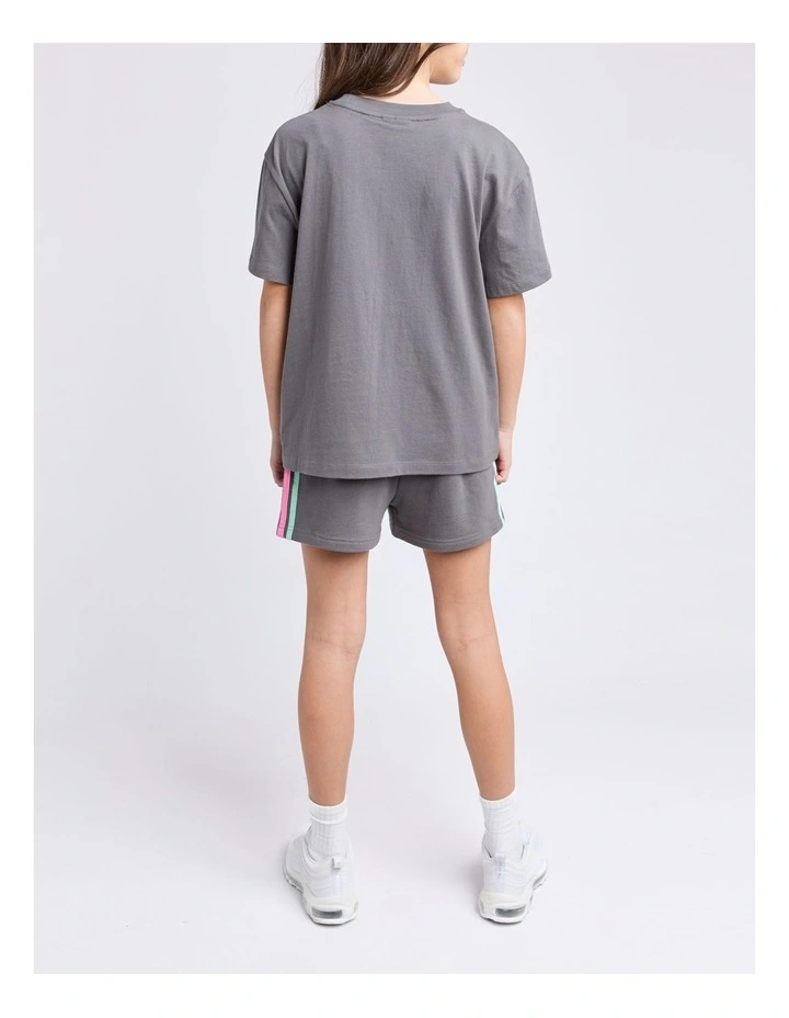 Retro Tee (8 - 16 Years) in Charcoal image 3