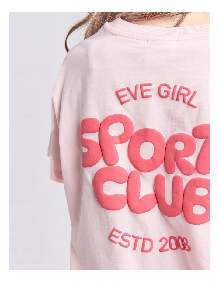 Sports Club Tee (8 - 16 Years) in Pale Pink image 6