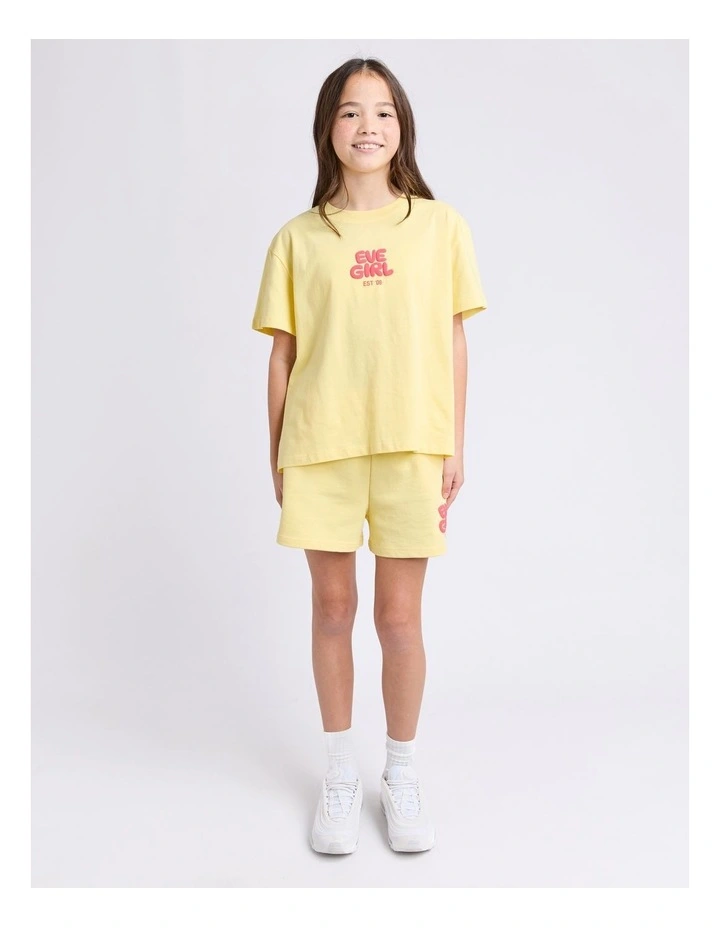 Sports Club Tee (8 - 16 Years) in Lemon image 3