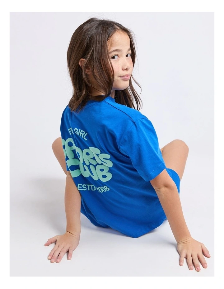 Sports Club Tee (8-16 Years) in Cobolt image 4