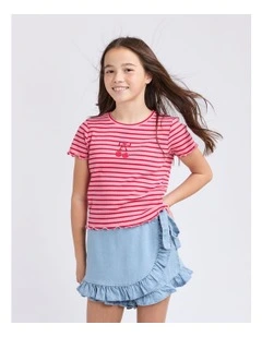 Betty Rib Tee (8 - 16 Years) in Pink