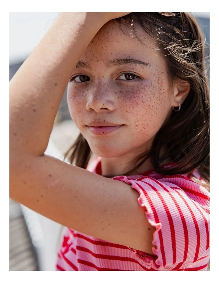 Betty Rib Tee (8 - 16 Years) in Pink image 2