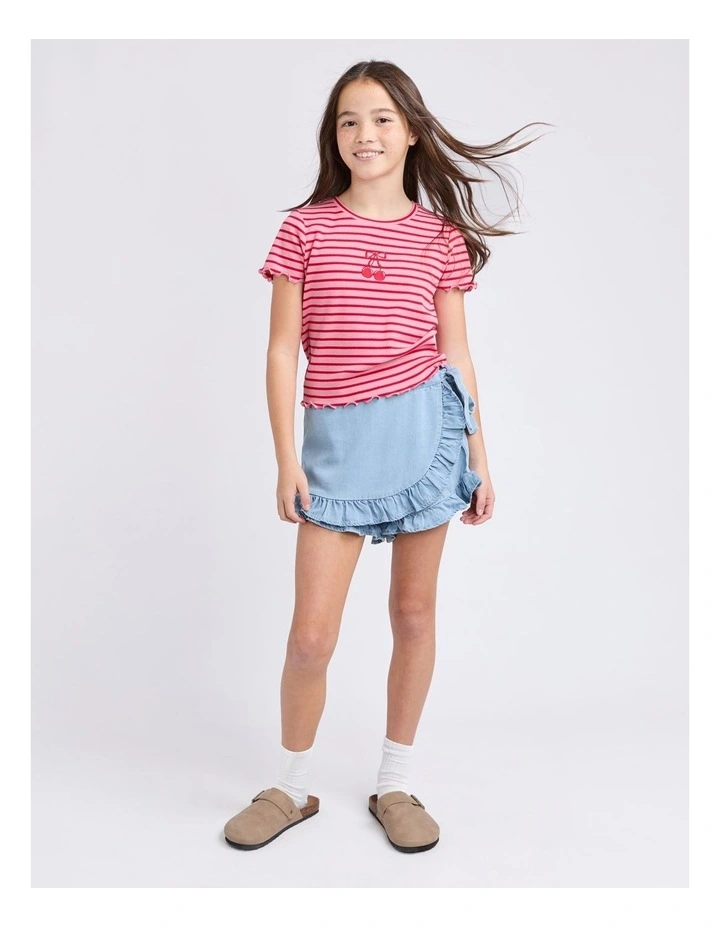 Betty Rib Tee (8 - 16 Years) in Pink image 4