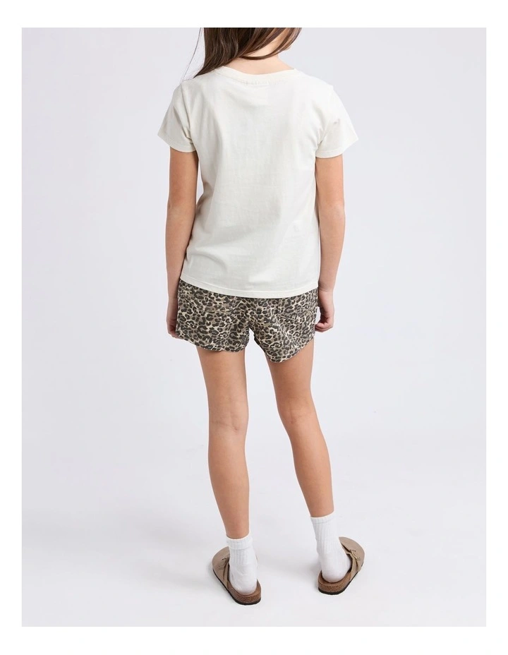 Chloe Cherry Tee (8-16 Years) in Vintage White image 3