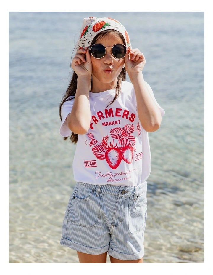 Farmer's Market Tee (8 - 16 Years) in White image 2