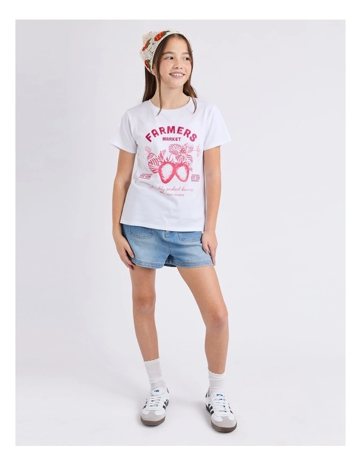 Farmer's Market Tee (8 - 16 Years) in White image 5