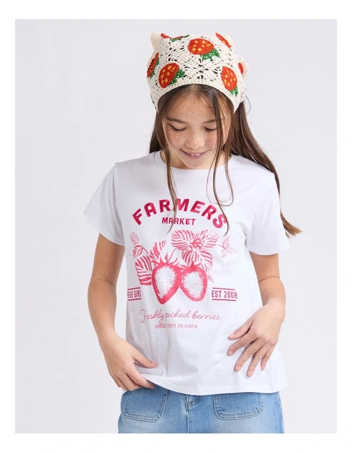 Farmer's Market Tee (8 - 16 Years) in White image 6