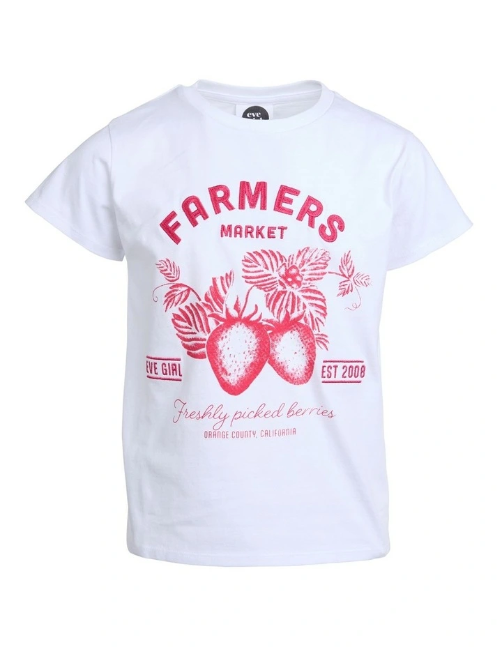 Farmer's Market Tee (8 - 16 Years) in White image 7