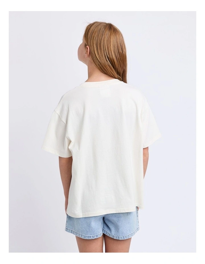 Tropical Tee (8 - 16 Years) in Vintage White image 2