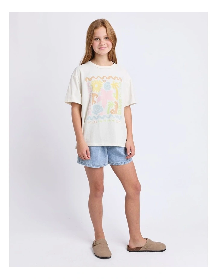 Tropical Tee (8 - 16 Years) in Vintage White image 3