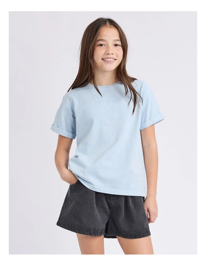 Washed Tee (8 - 16 Years) in Light Blue image 1