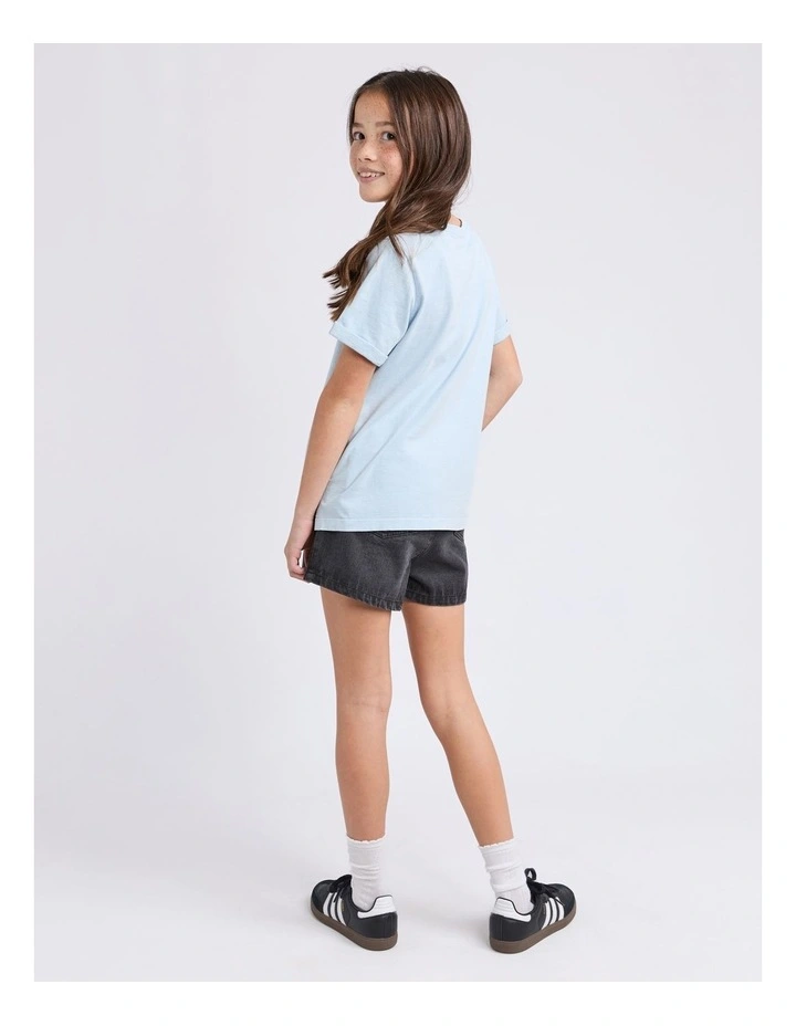 Washed Tee (8 - 16 Years) in Light Blue image 2