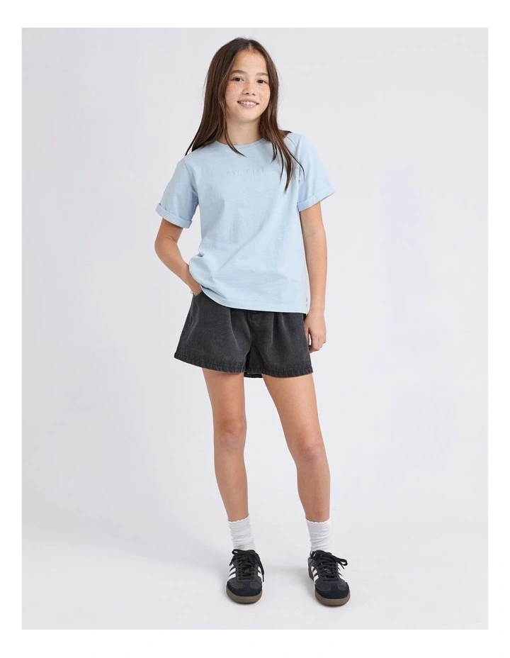Washed Tee (8 - 16 Years) in Light Blue image 3