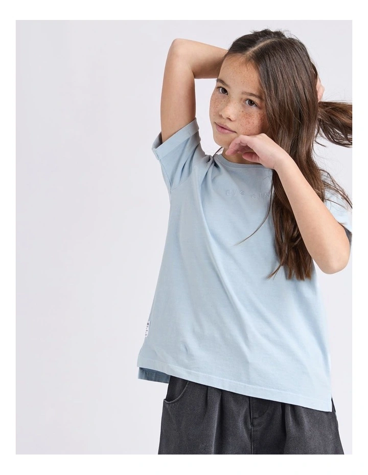Washed Tee (8 - 16 Years) in Light Blue image 4