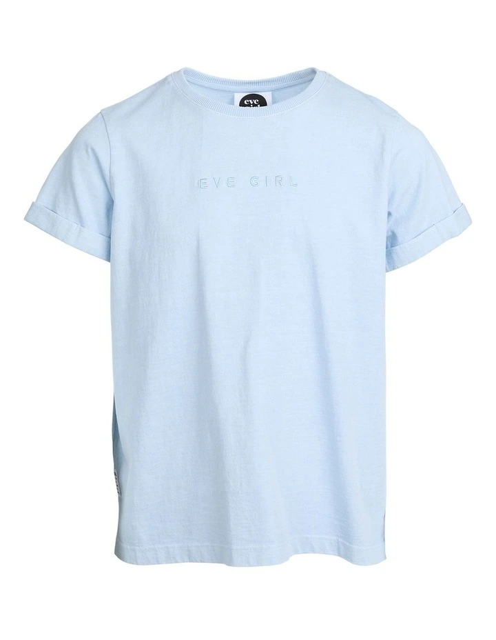 Washed Tee (8 - 16 Years) in Light Blue image 5