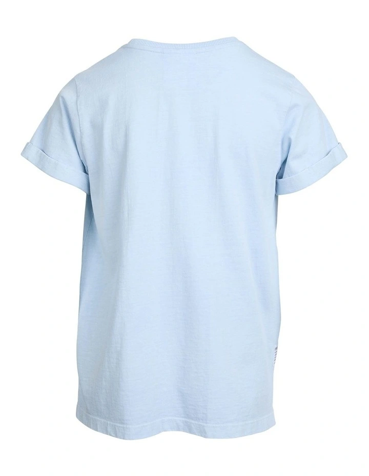 Washed Tee (8 - 16 Years) in Light Blue image 6