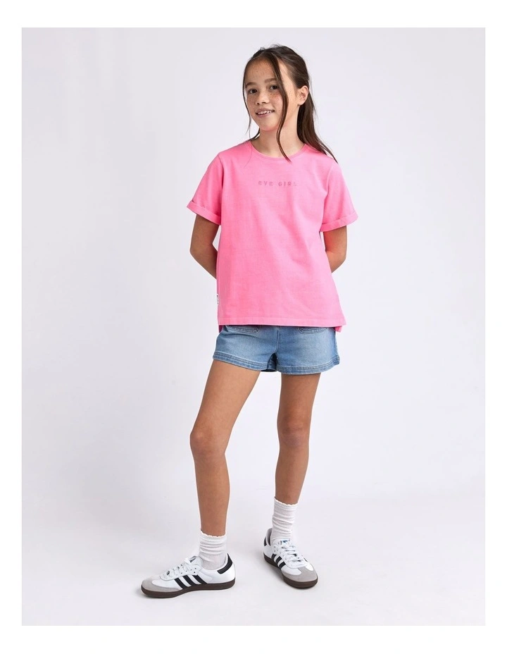 Washed Tee (8-16 Years) in Rose image 3