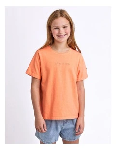 Washed Tee (8-16 Years) in Peach