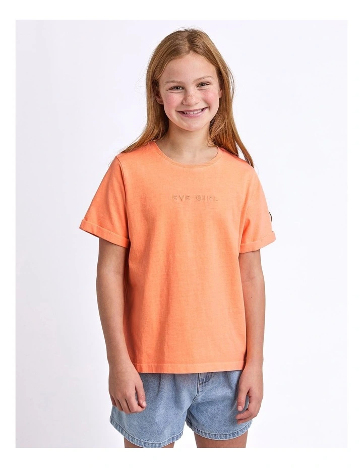 Washed Tee (8-16 Years) in Peach image 1