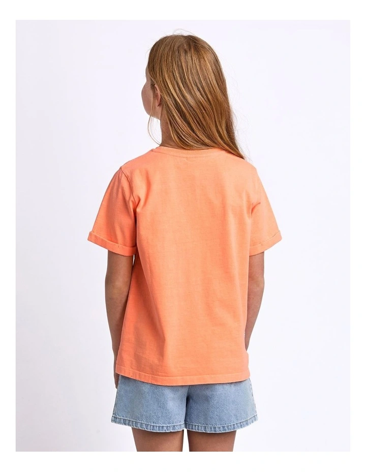 Washed Tee (8-16 Years) in Peach image 3