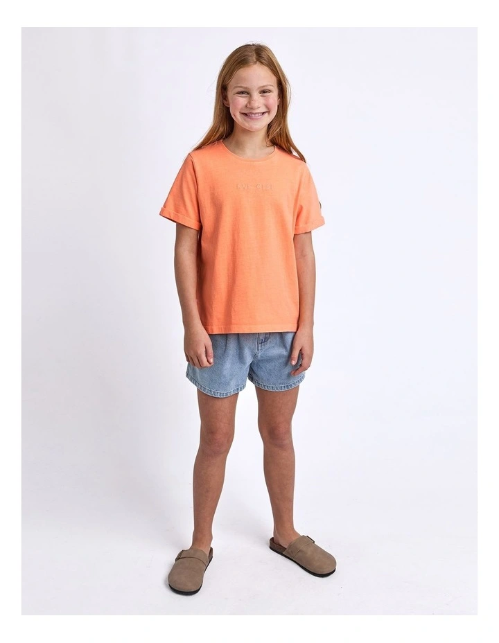 Washed Tee (8-16 Years) in Peach image 4