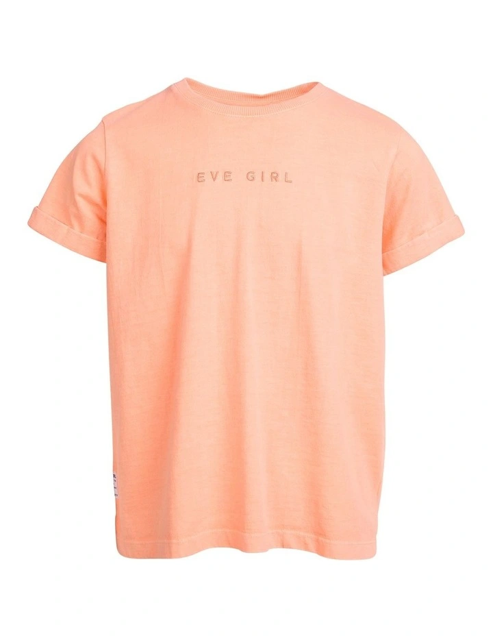 Washed Tee (8-16 Years) in Peach image 6