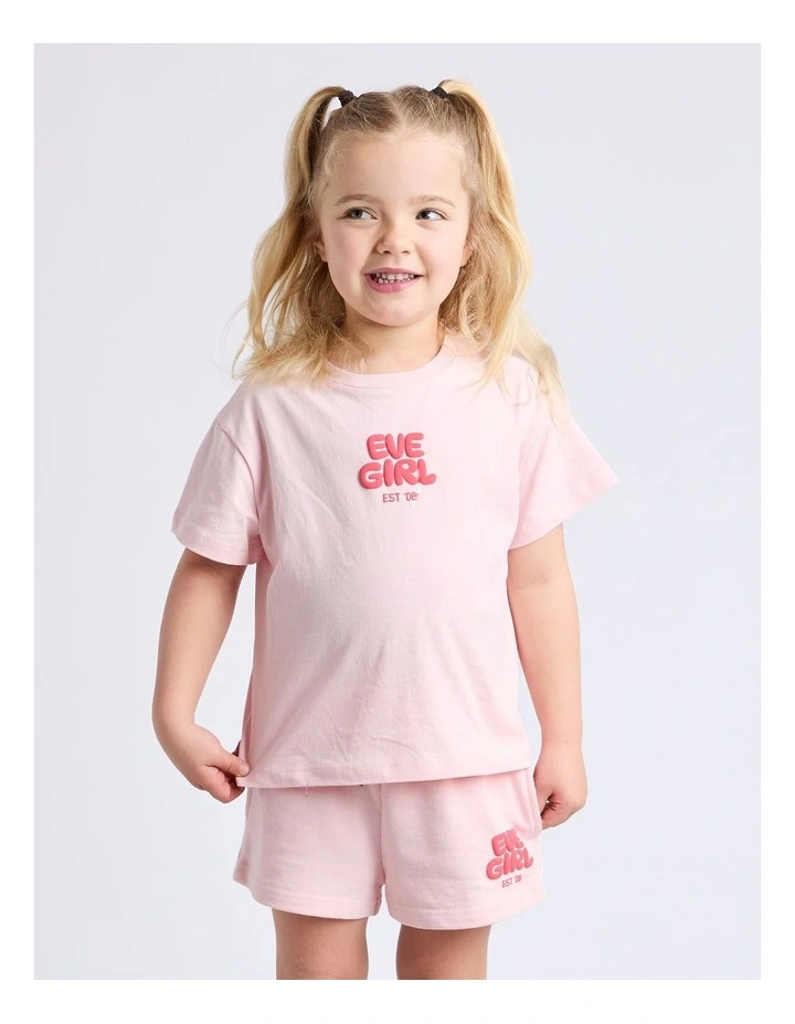 Sports Club Tee (3 - 7 Years) in Pale Pink image 1