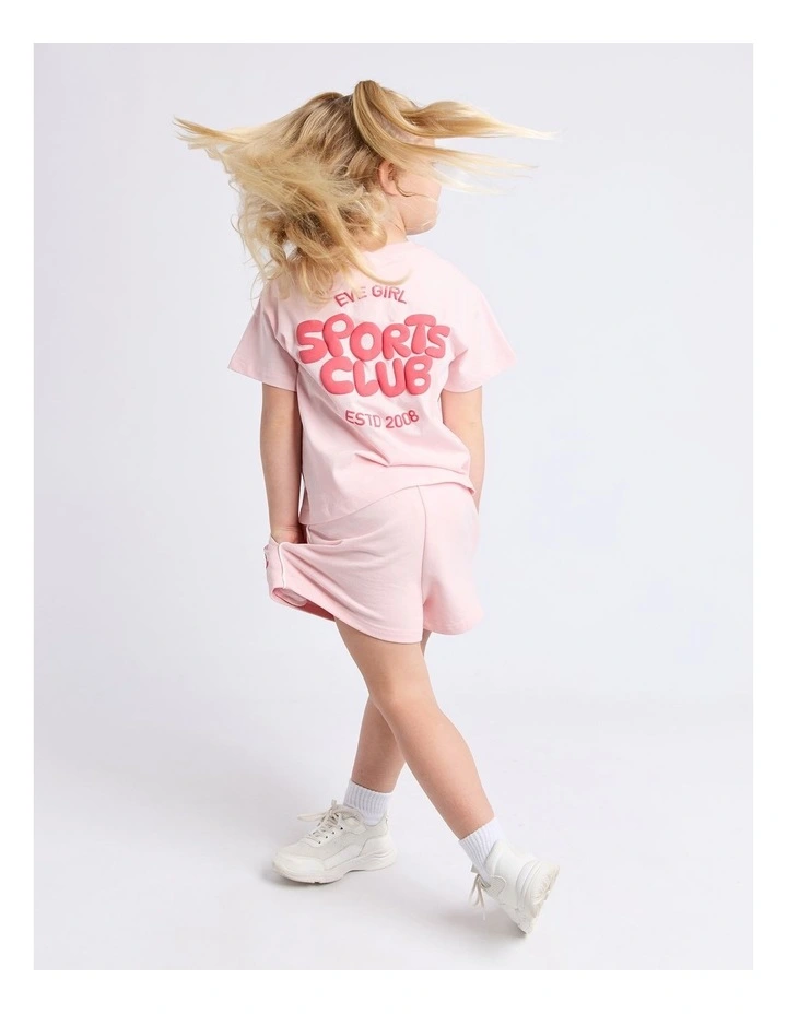 Sports Club Tee (3 - 7 Years) in Pale Pink image 2
