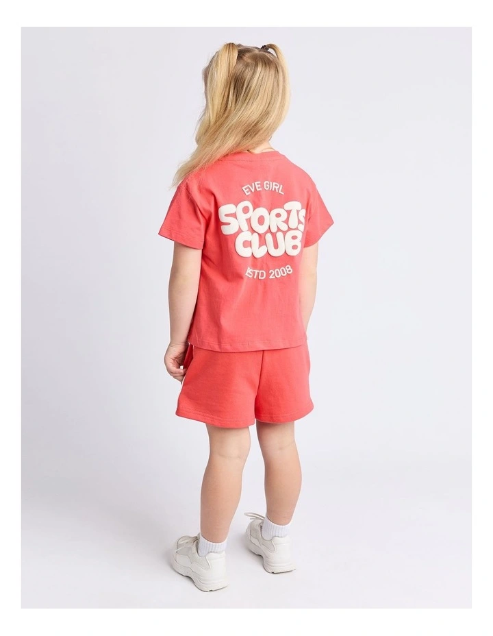 Sports Club Tee (3 - 7 Years) in Red image 3
