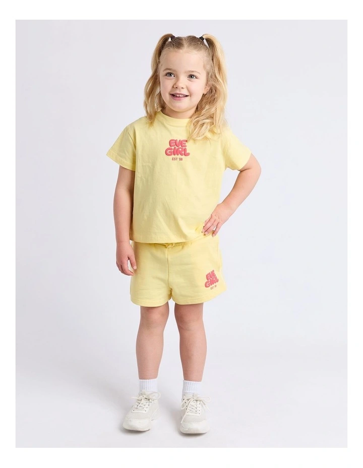 Sports Club Tee (3 - 7 Years) in Lemon image 3