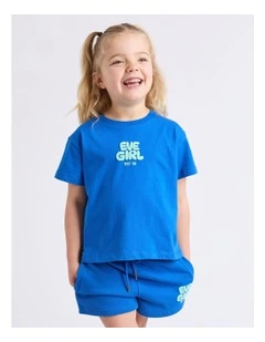 Sports Club Tee (3 - 7 Years) in Cobolt