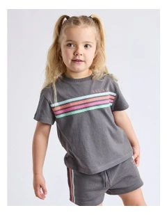 Retro Tee (3 - 7 Years) in Charcoal