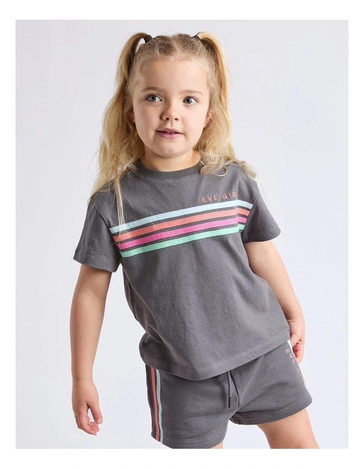 Retro Tee (3 - 7 Years) in Charcoal image 1