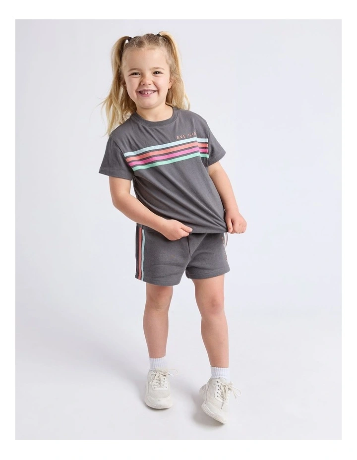 Retro Tee (3 - 7 Years) in Charcoal image 3