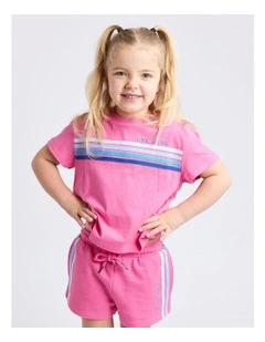 Retro Tee (3 - 7 Years) in Pink