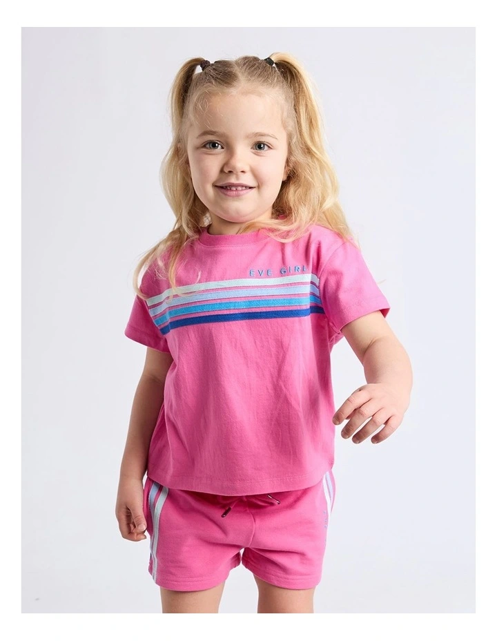 Retro Tee (3 - 7 Years) in Pink image 4