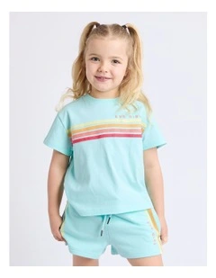 Retro Tee (3 - 7 Years) in Light Blue