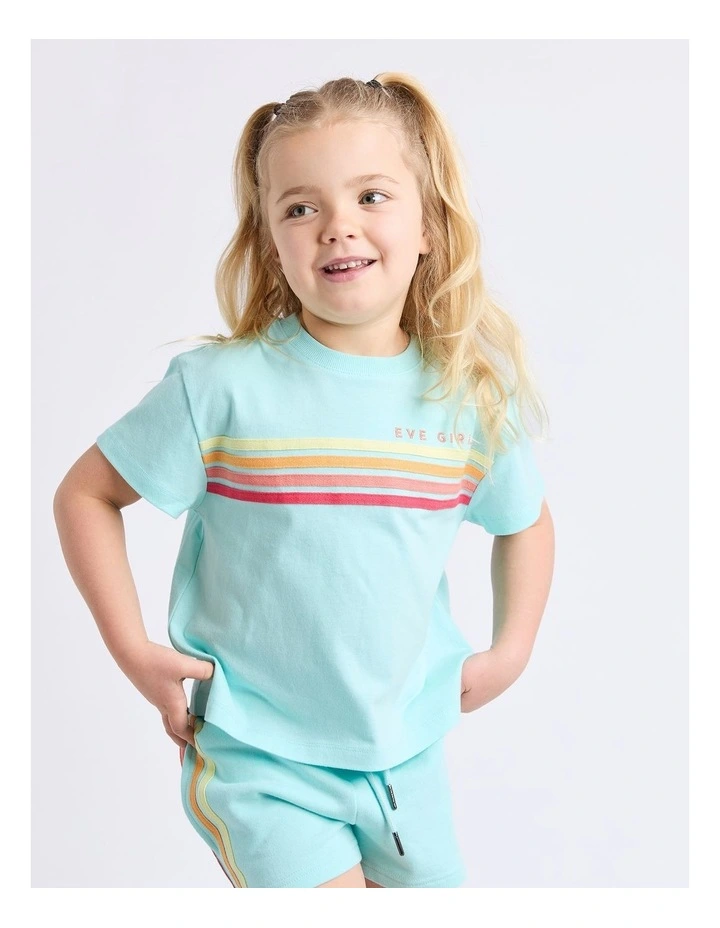 Retro Tee (3 - 7 Years) in Light Blue image 4