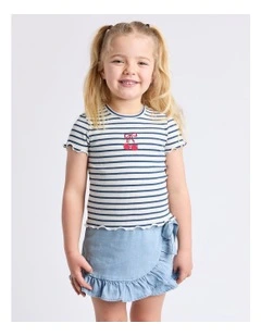 Betty Rib Tee (3 - 7 Years) in Navy