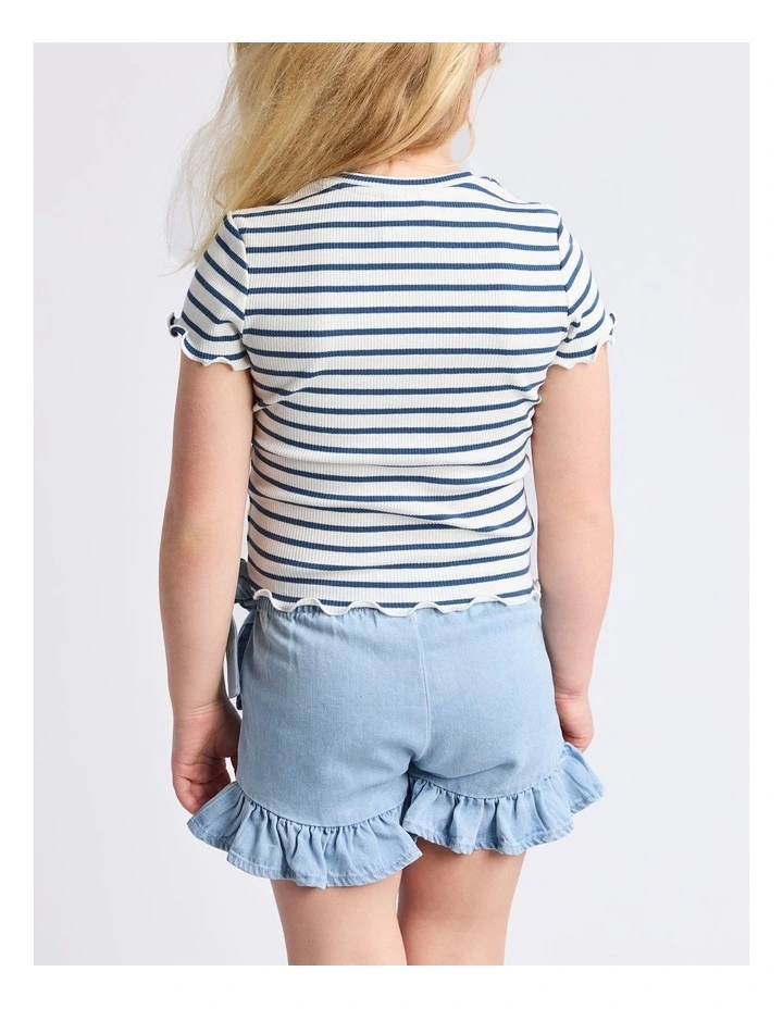 Betty Rib Tee (3 - 7 Years) in Navy image 2