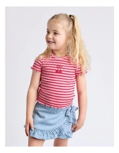 Betty Rib Tee (3 - 7 Years) in Pink