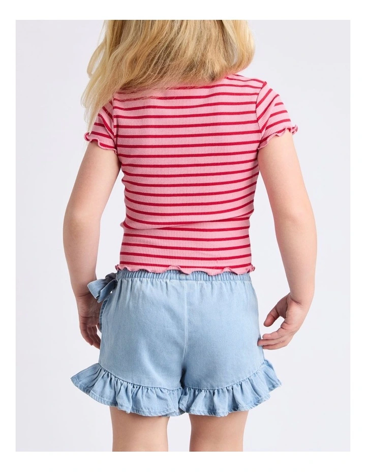 Betty Rib Tee (3 - 7 Years) in Pink image 2